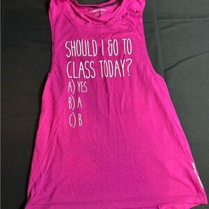 Yoga shirt Magenta Graphic Tank Top
